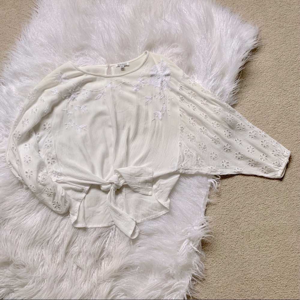 White flowy spring/summer blouse